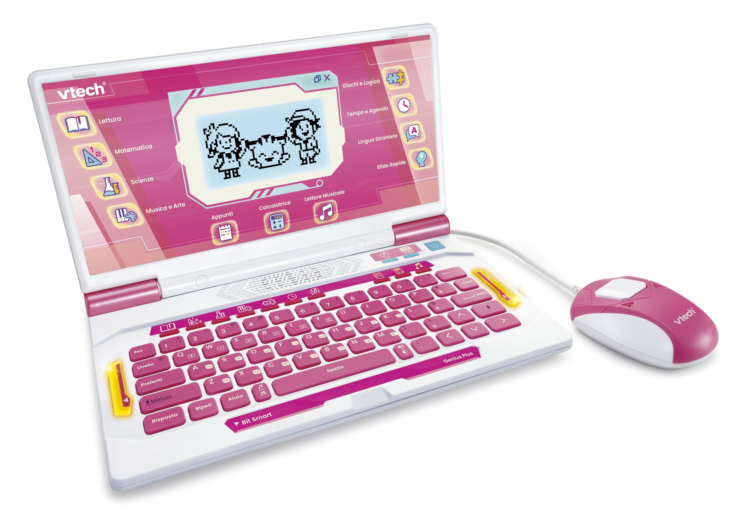 VTech Bit Smart Genius Plus computer rosa bilingue