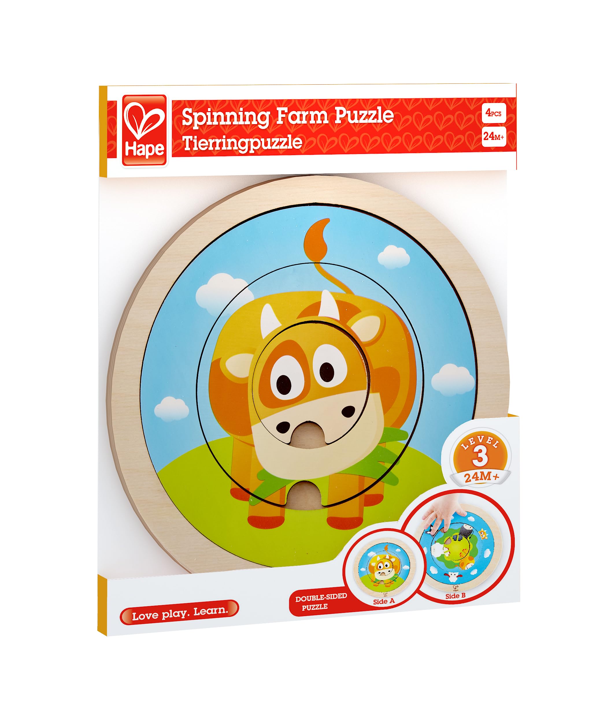 Hape Puzzle E1606 2 in 1 puzzle doppia faccia