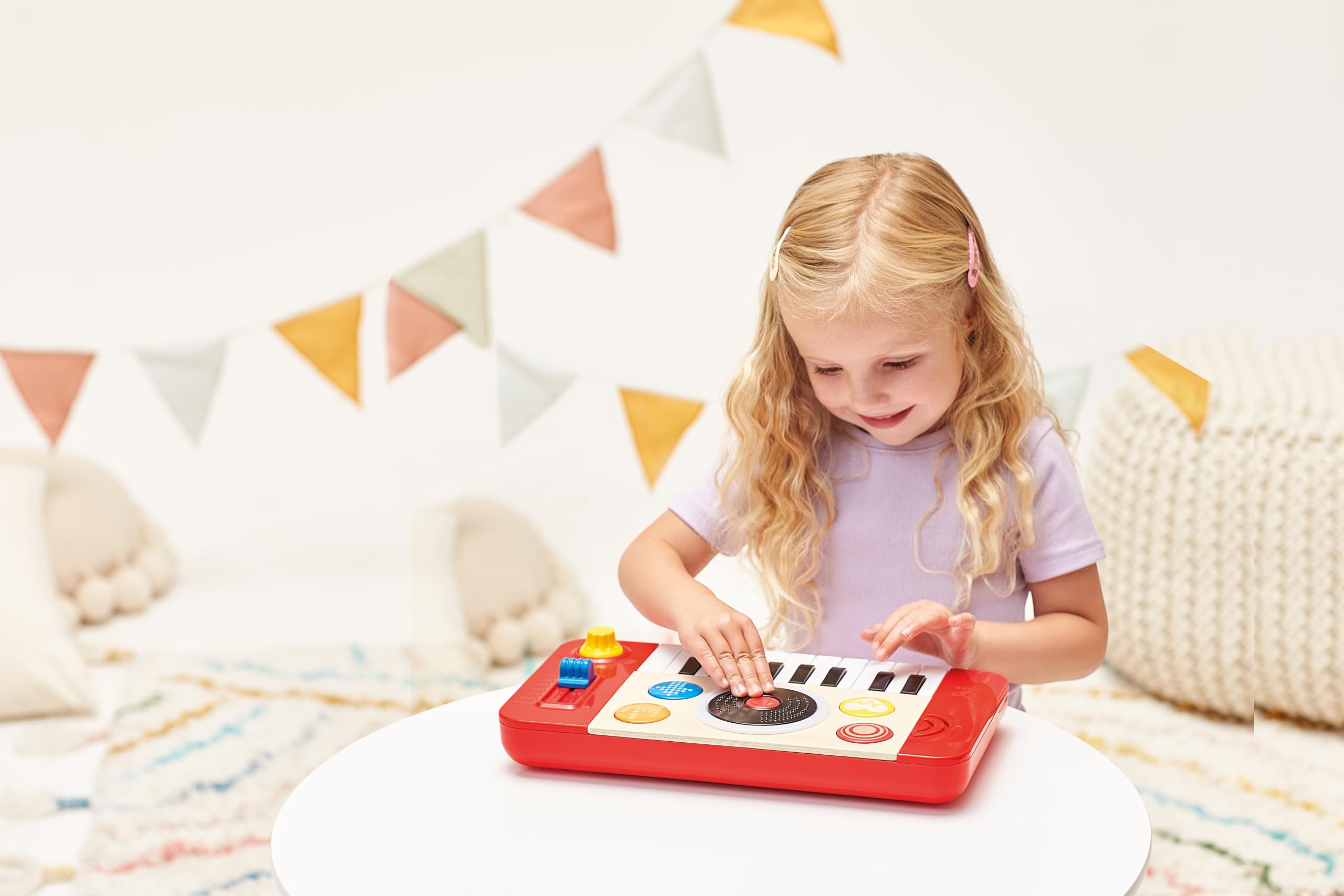 Hape Giochi musicali Studio DJ Mix & Spin giocattolo musicale con luci
