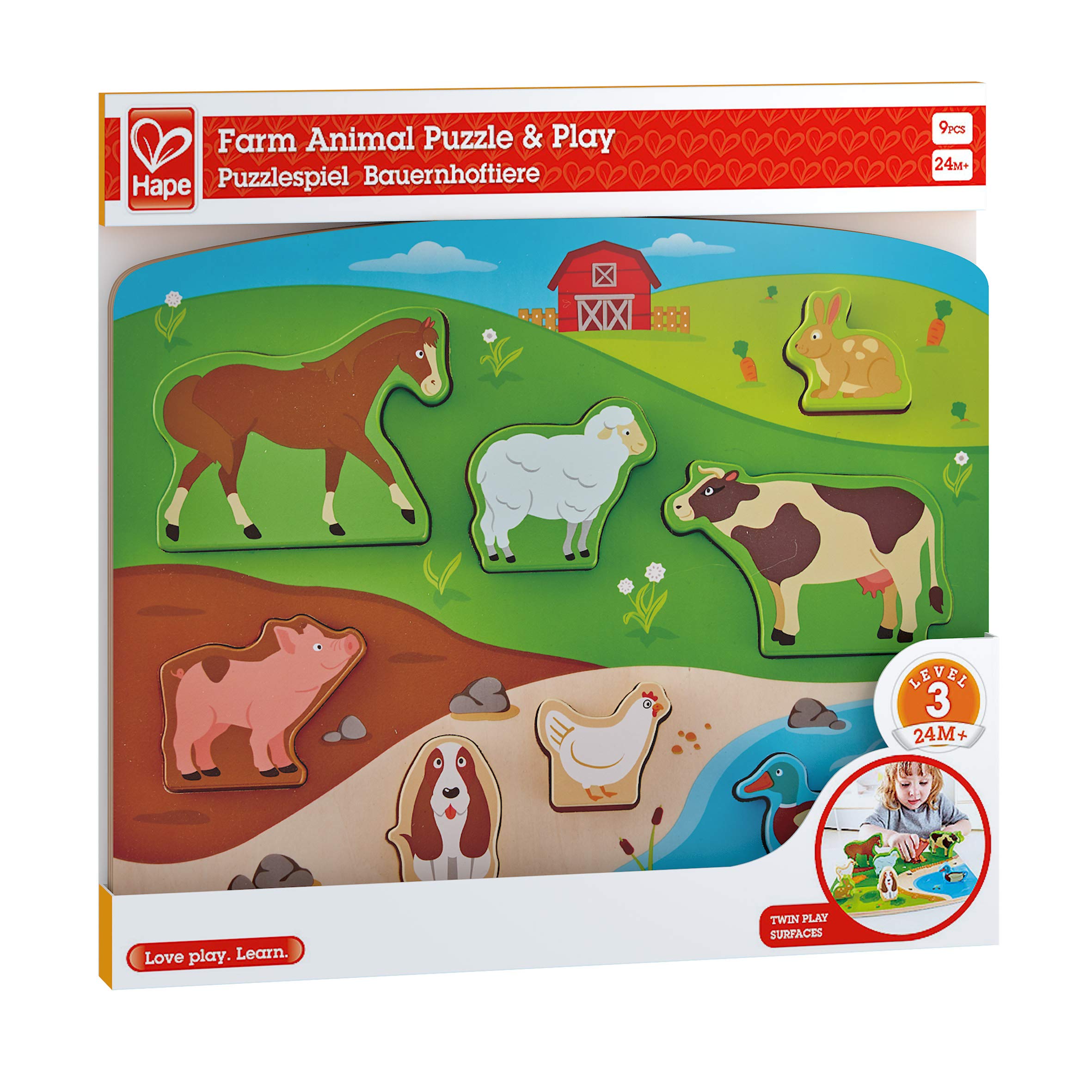 Hape Puzzle E1454 puzzle in legno fattoria