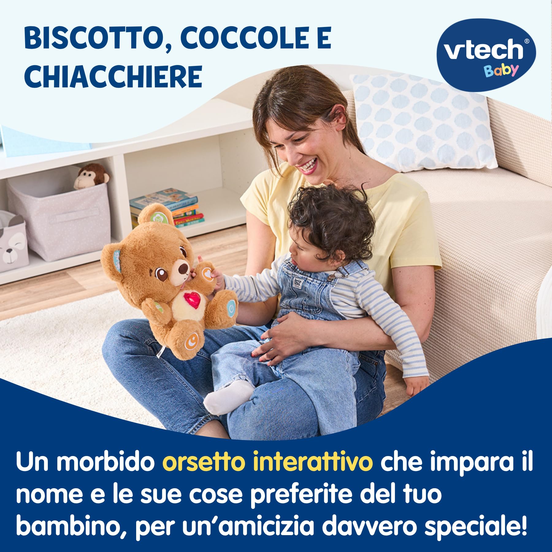 VTech Giocattoli 1-3 anni Biscotto Coccole e Chiacchiere orsetto interattivo