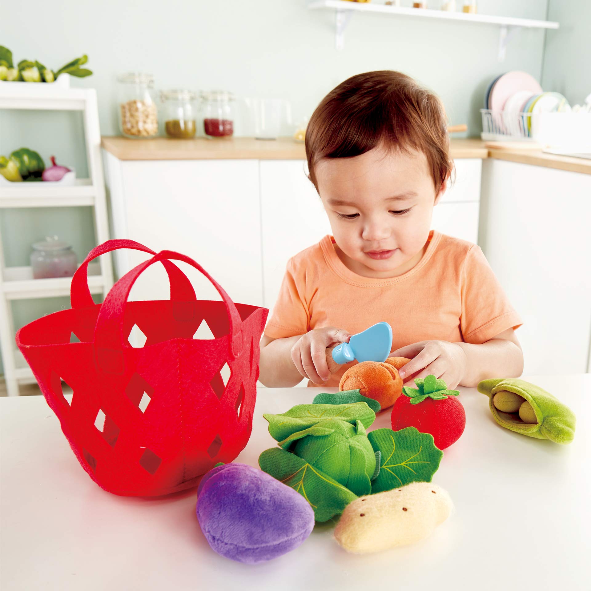 Hape Cucina e accessori E3167 cesto di verdure gioco in feltro