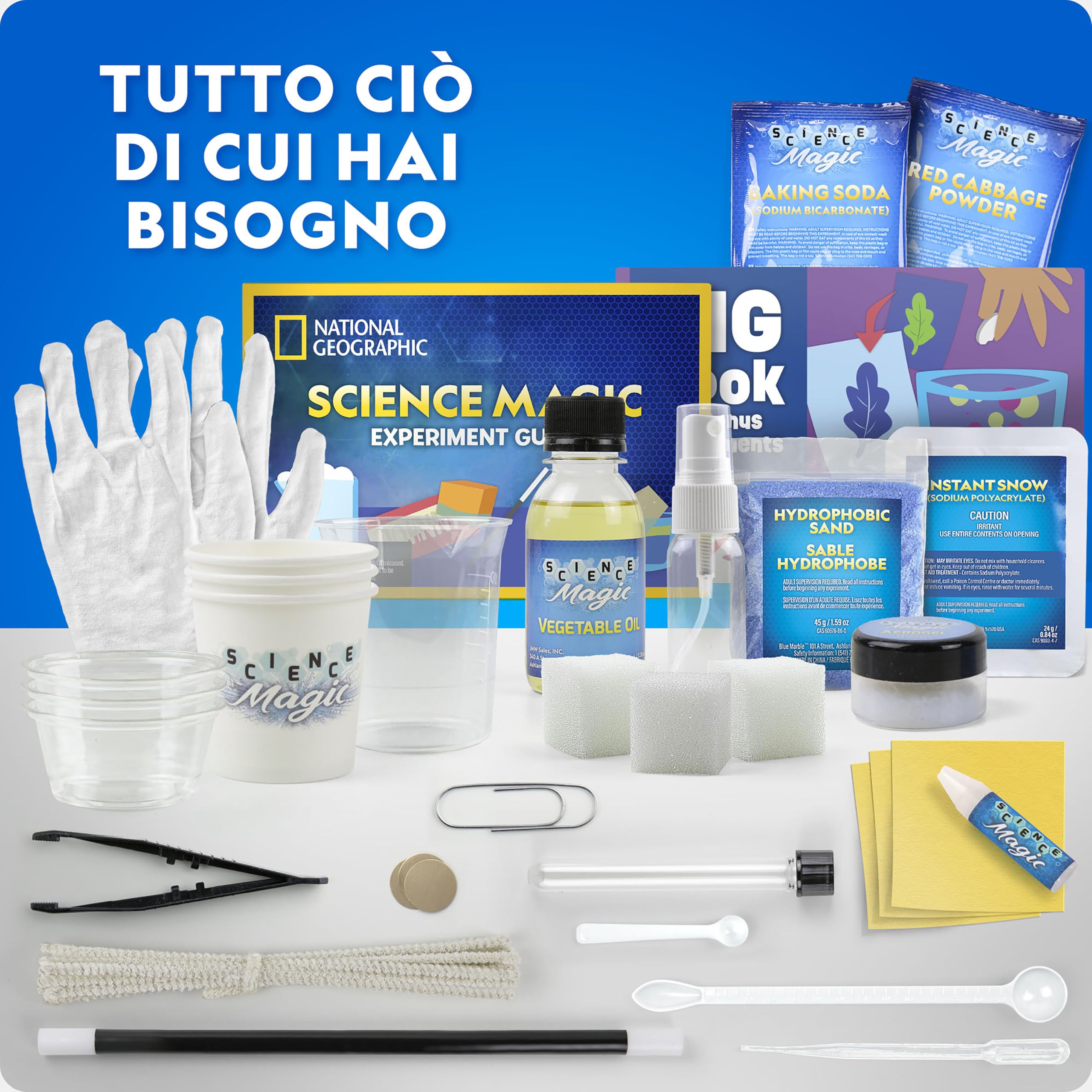 National Geographic Kit scientifici e di scoperta Magia Scientifica 100 esperimenti