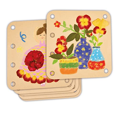 Hape Nature Fun pressa per fiori, kit creativo in bambù