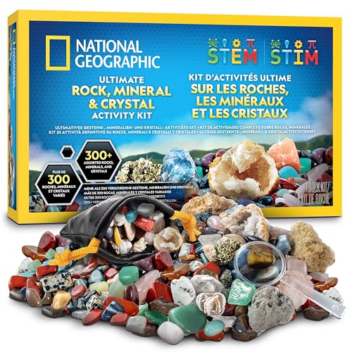 National Geographic Kit scientifici e di scoperta Collezione di 300 Pietre, Minerali e Cristalli