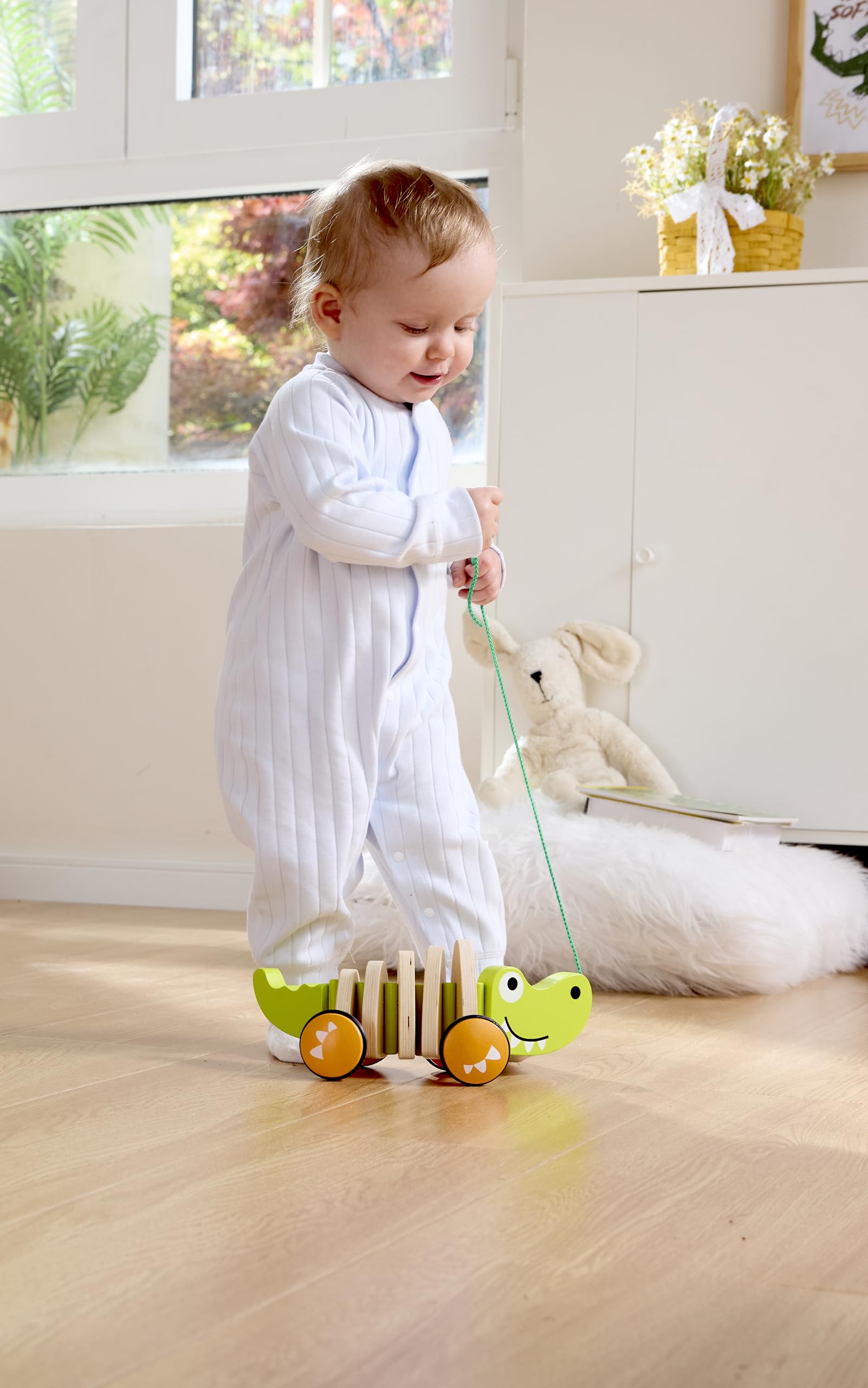 Hape Giocattoli per le abilità motorie E0348 Coccodrillo Multi Curve in legno