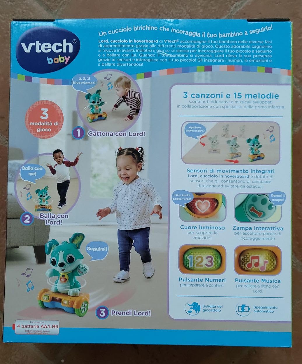 V-Tech Giocattoli 1-3 anni Lord Cucciolo in Hoverboard cagnolino interattivo 12-36 mesi