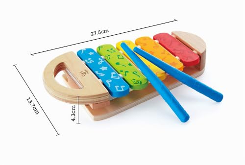 Hape Giochi musicali Xilofono Arcobaleno in legno 5 tasti