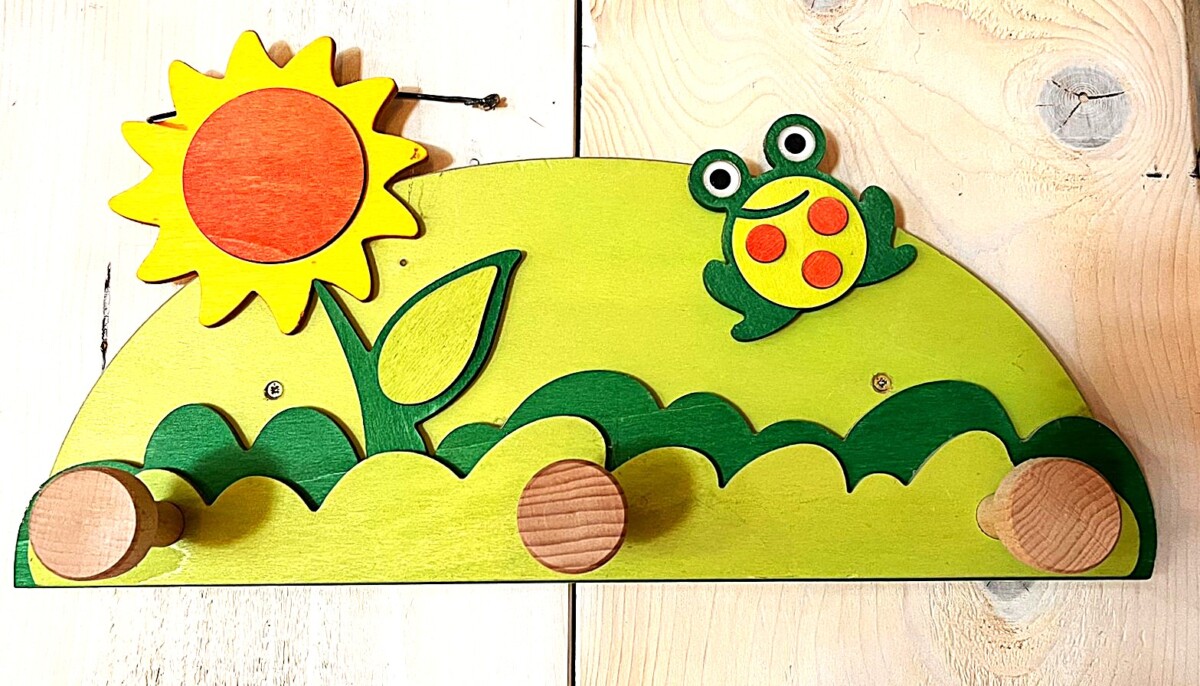 Il Pianeta delle idee Arredare Appendiabiti in legno 3 pomelli appendiabiti 38×20 cm