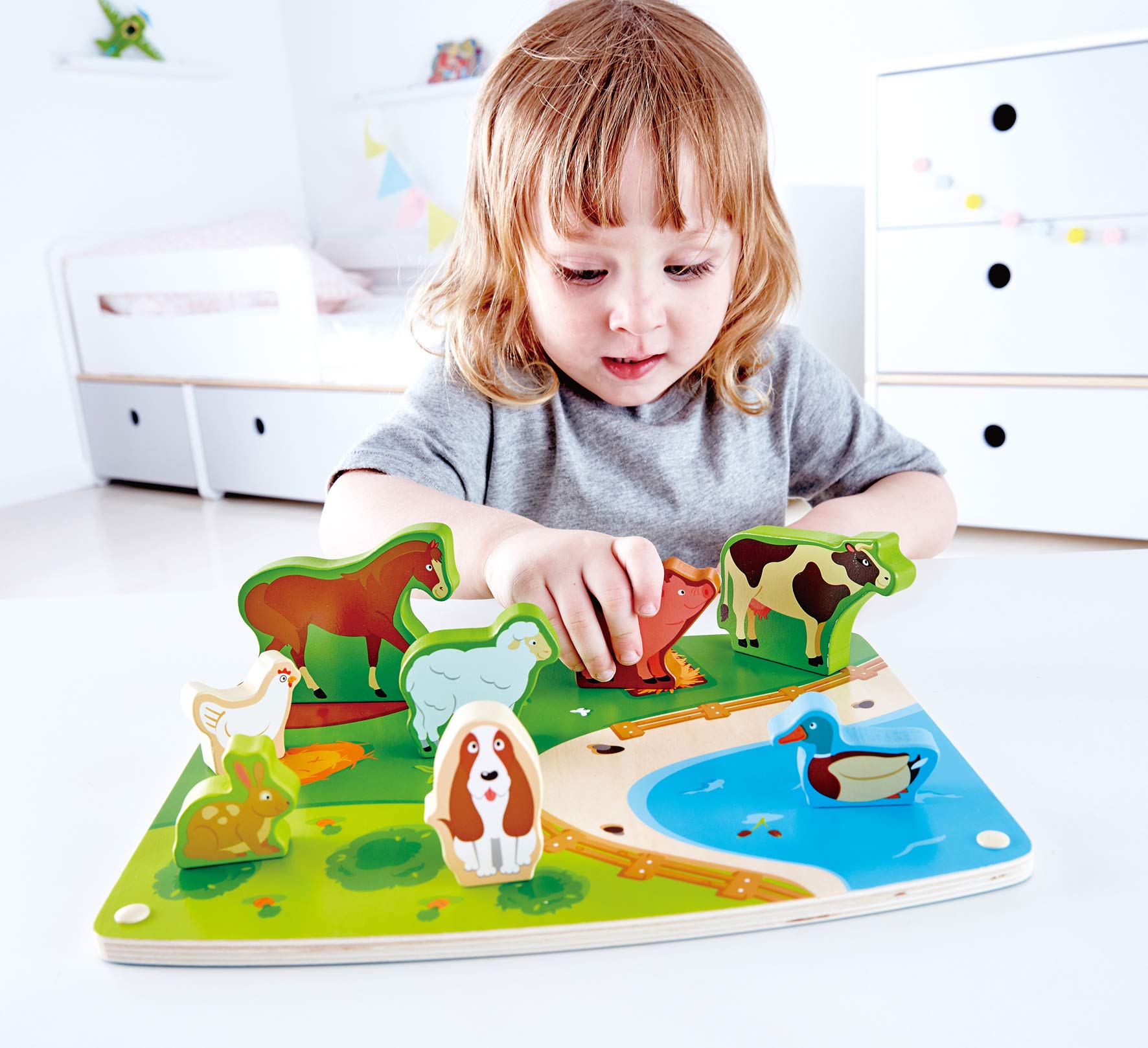 Hape Puzzle E1454 puzzle in legno fattoria
