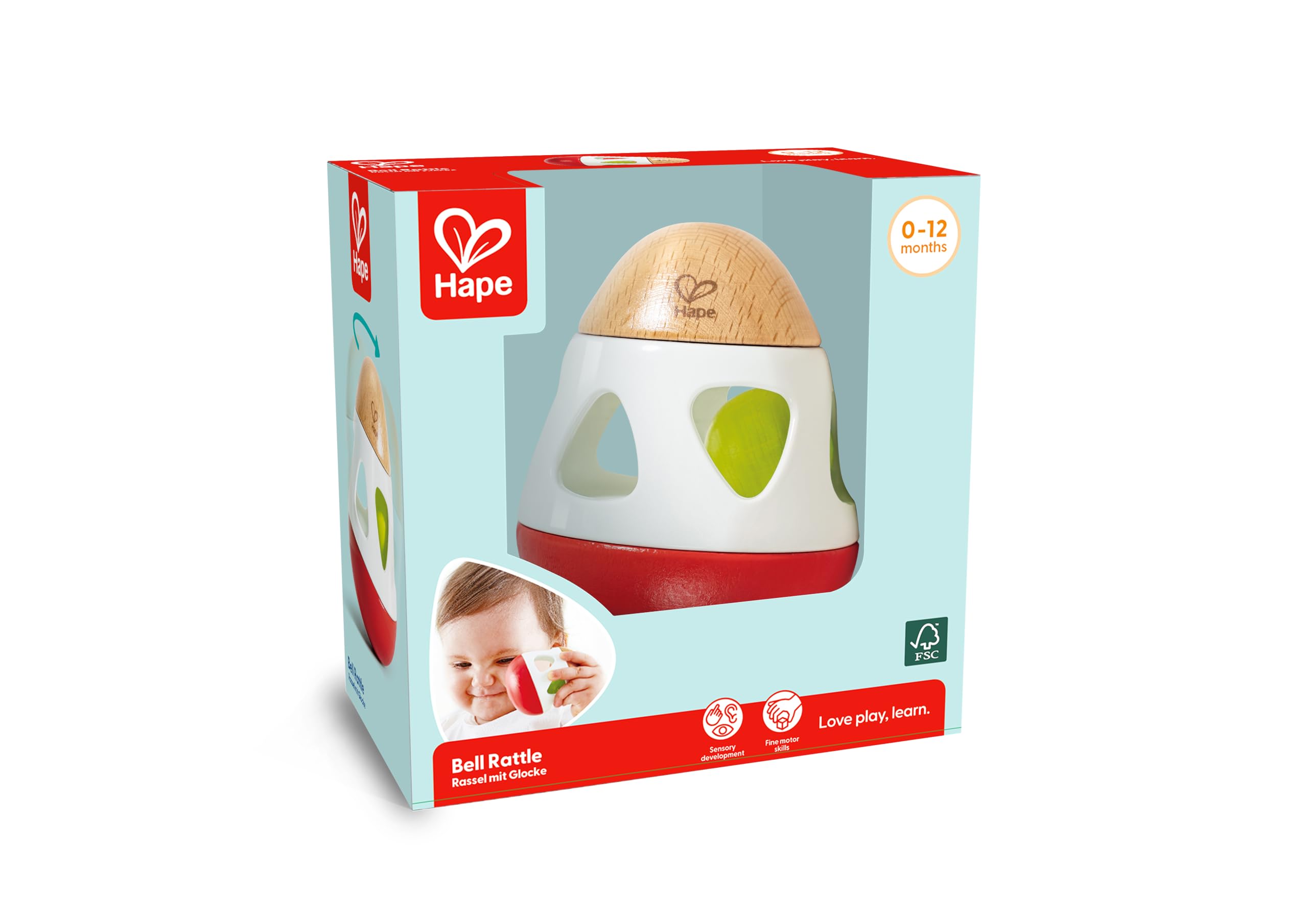 Hape Giocattoli per l'infanzia Sonaglio con campanello sonaglio boomerang