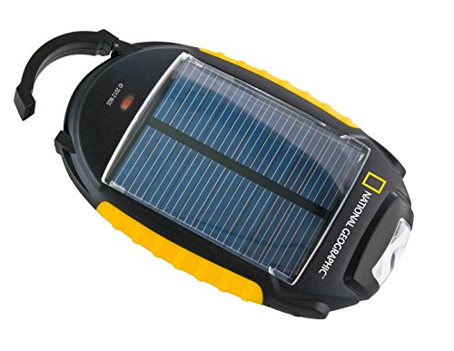 National Geographic Caricabatterie solare 4 in 1 con luci LED