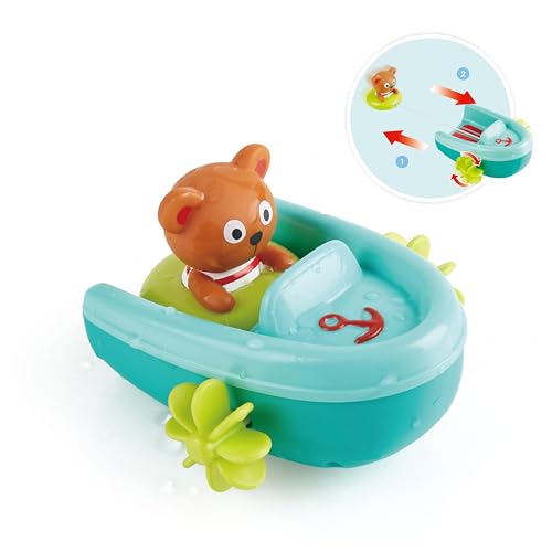 Hape Giochi da bagno E0217 barca a molla multicolore con orso