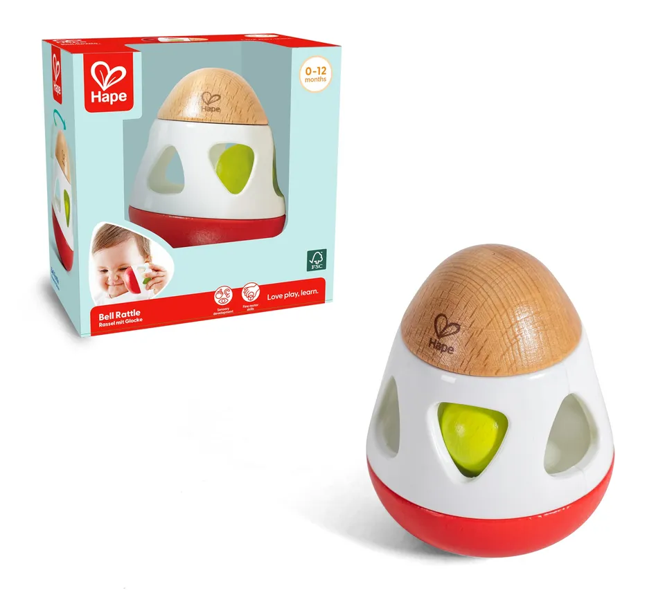 Hape Giocattoli per l'infanzia Sonaglio con campanello sonaglio boomerang