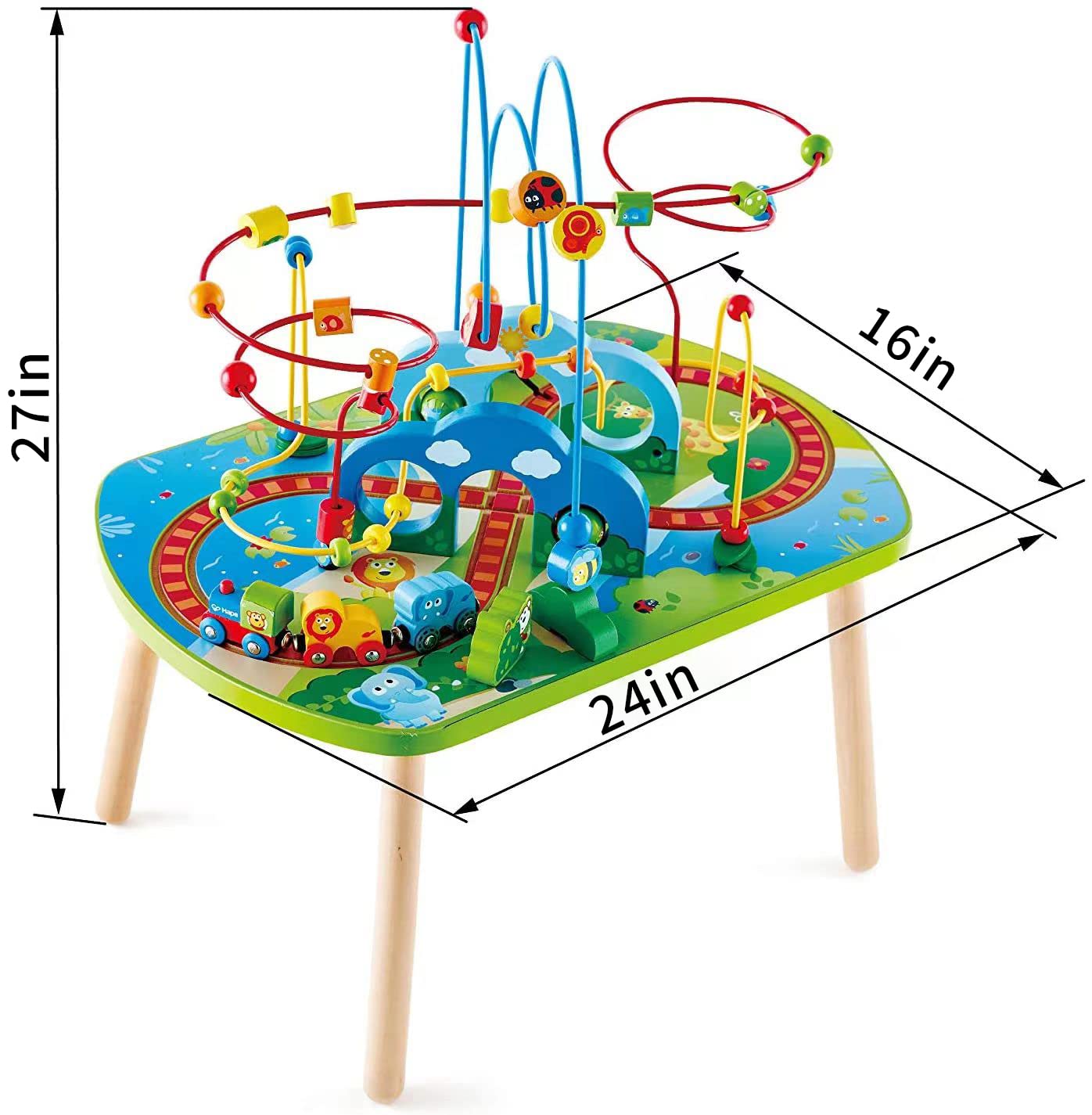 Hape Treno E3824 tavolo treno giungla multiattività in legno