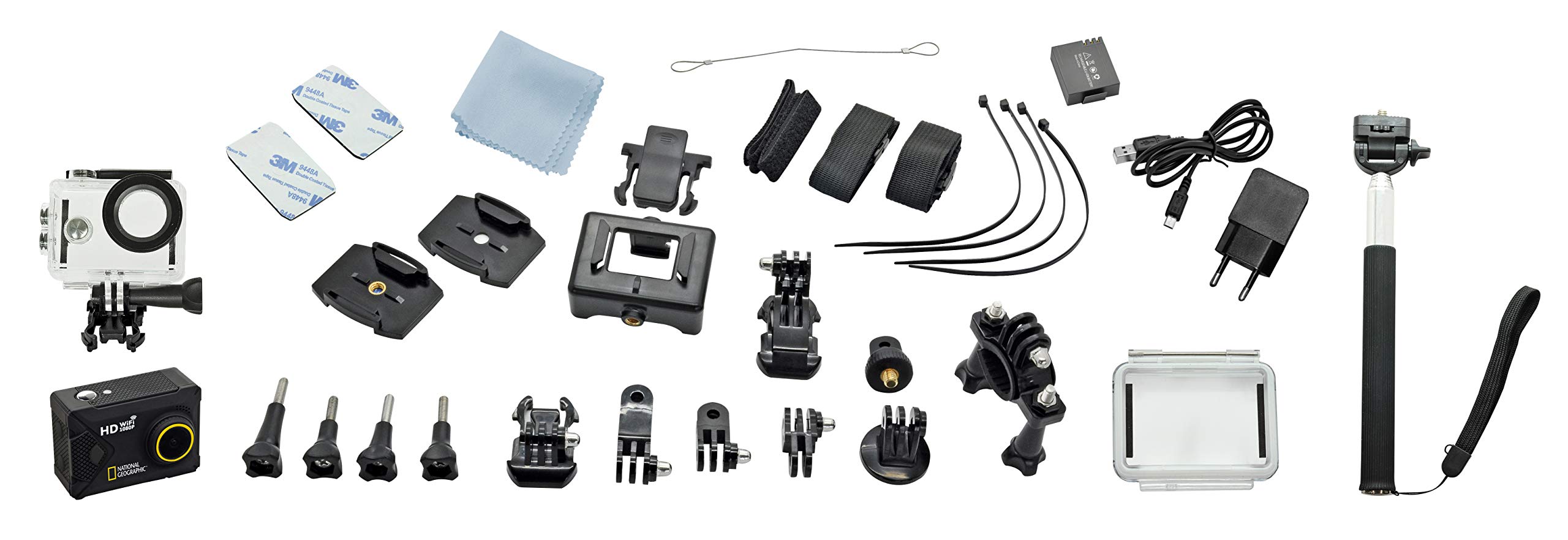 National Geographic Action Cam fotocamera d’azione Full HD Wi-Fi nera 12 MP