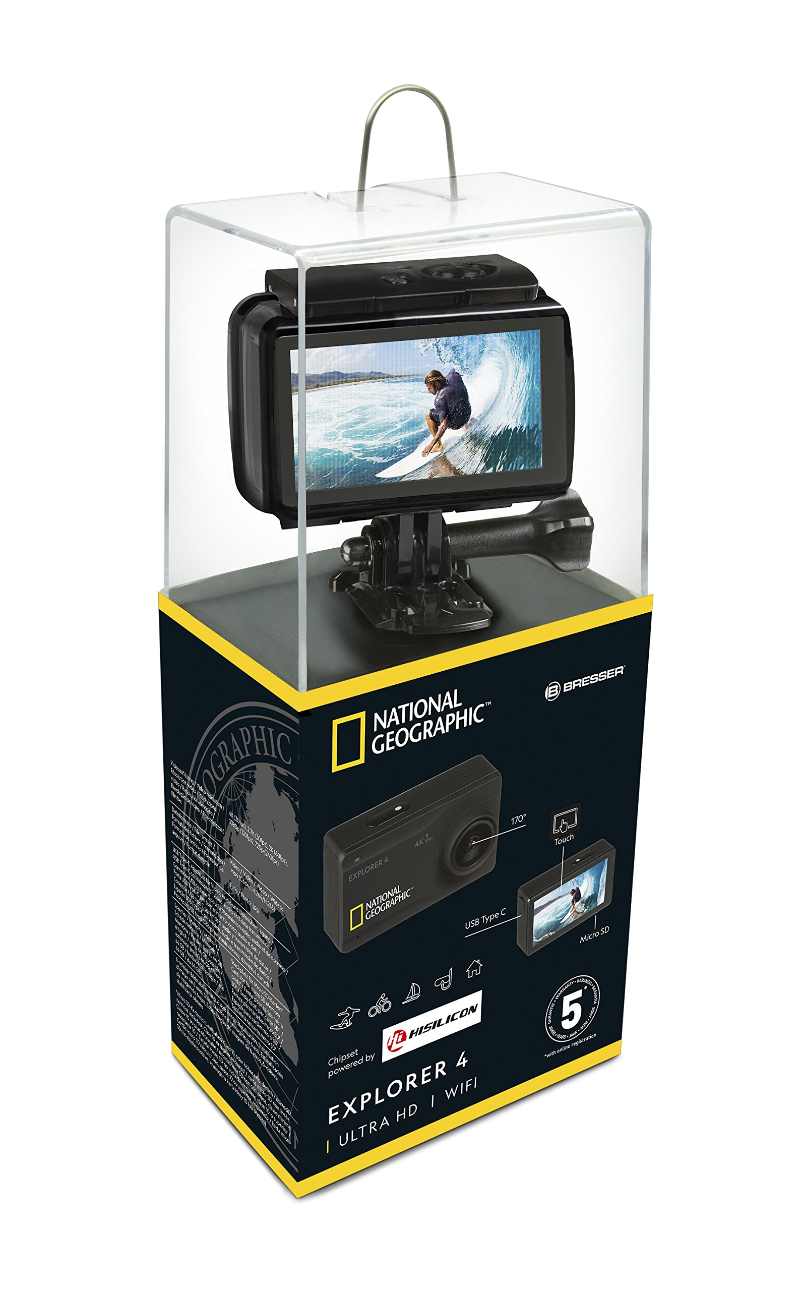 National Geographic Stazioni meteorologiche ed elettronica outdoor Explorer 4 action cam 4K Ultra HD