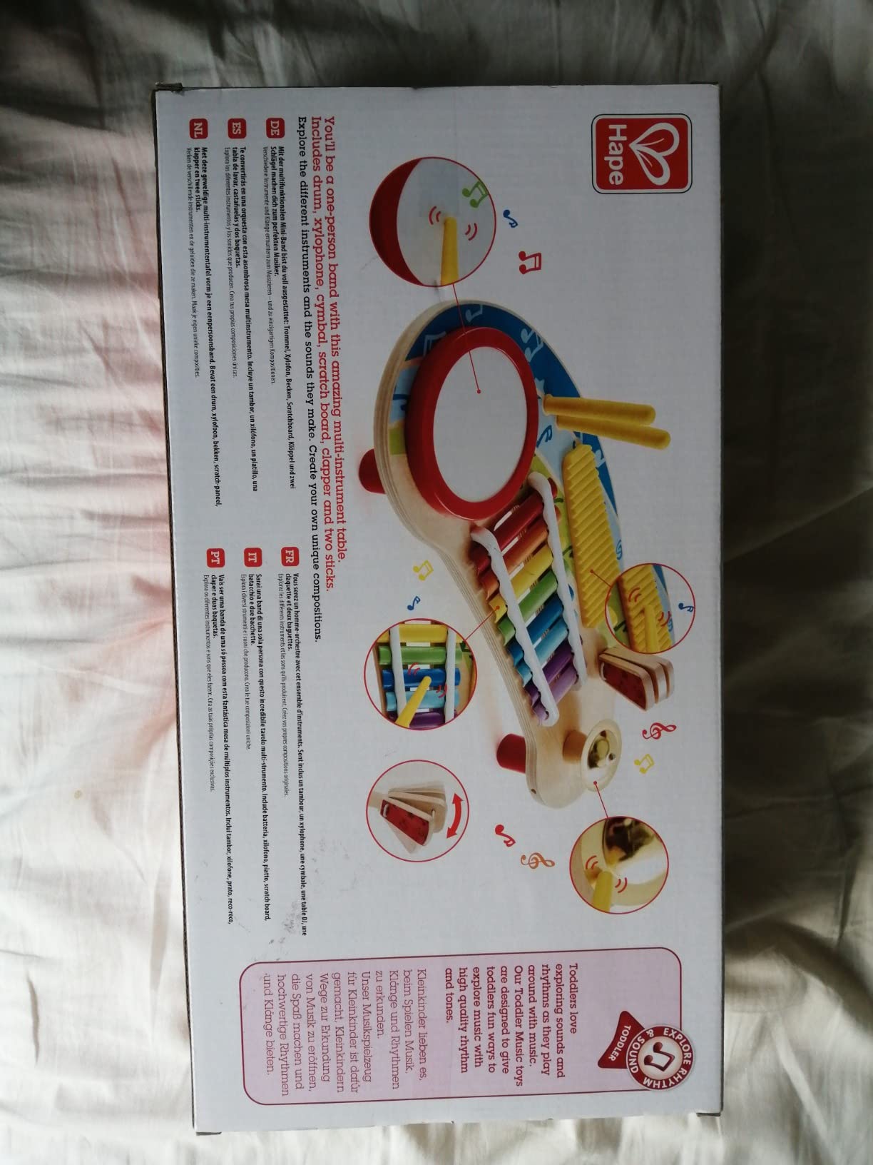Hape Giochi musicali Mini Band tavolo musicale dai 24 mesi con limitatore acustico