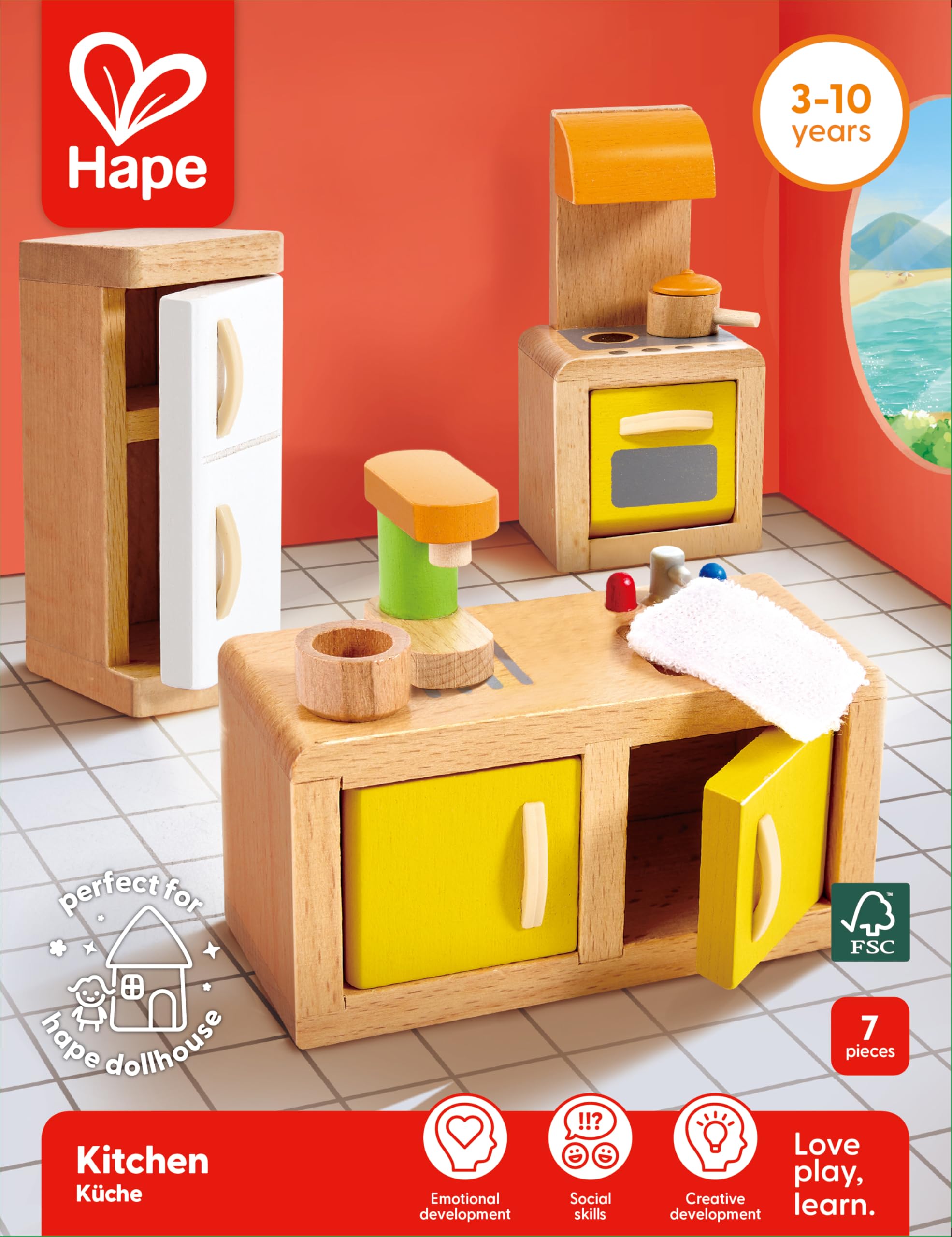 Hape Mobili Cucina casa delle bambole cucina giocattolo in legno