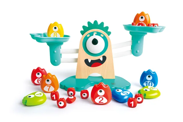 Hape Giocattoli educativi bilancia matematica con mostri 20 pezzi