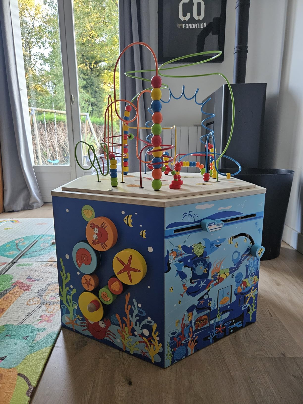 Hape Giocattoli per le abilità motorie E1907 Barriera Corallina gioco attività sei lati