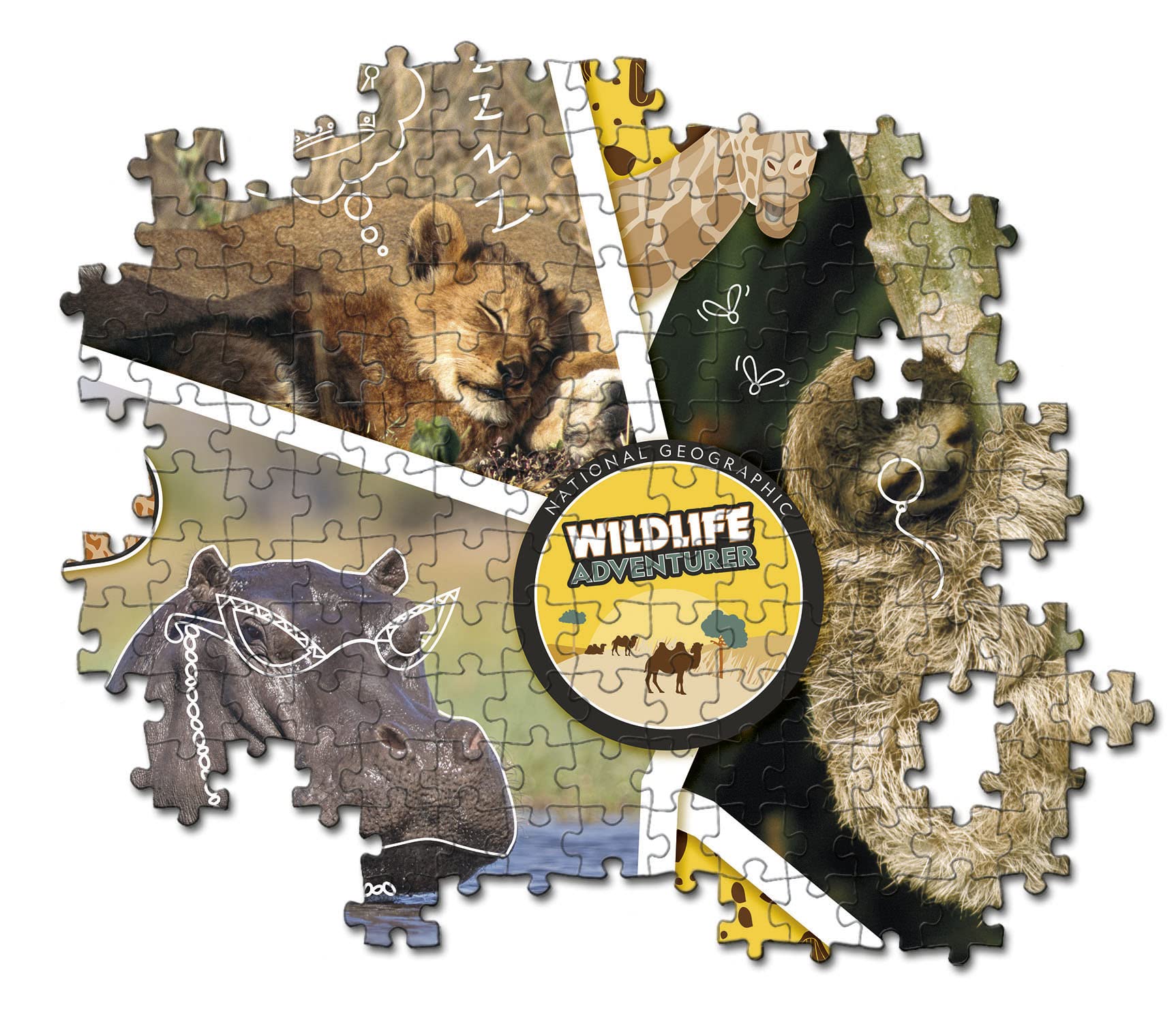 National Geographic Kids – Giochi e puzzle Wildlife Adventurer puzzle 104 pezzi bambini