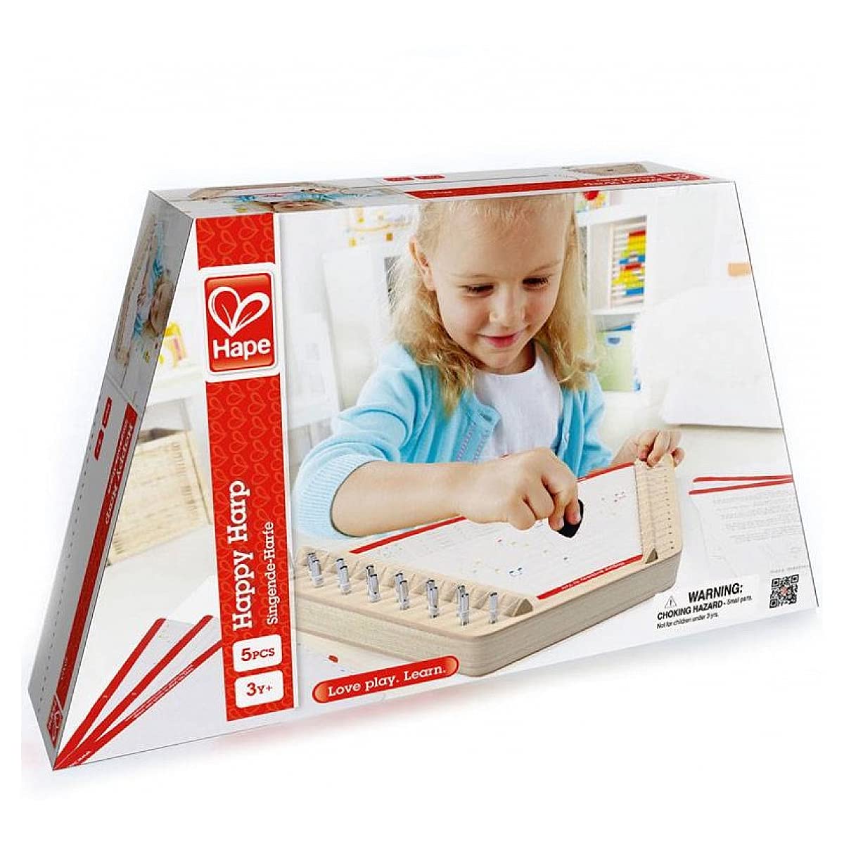 Hape Giochi musicali La Mia Prima Arpa arpa da tavolo in legno multicolore