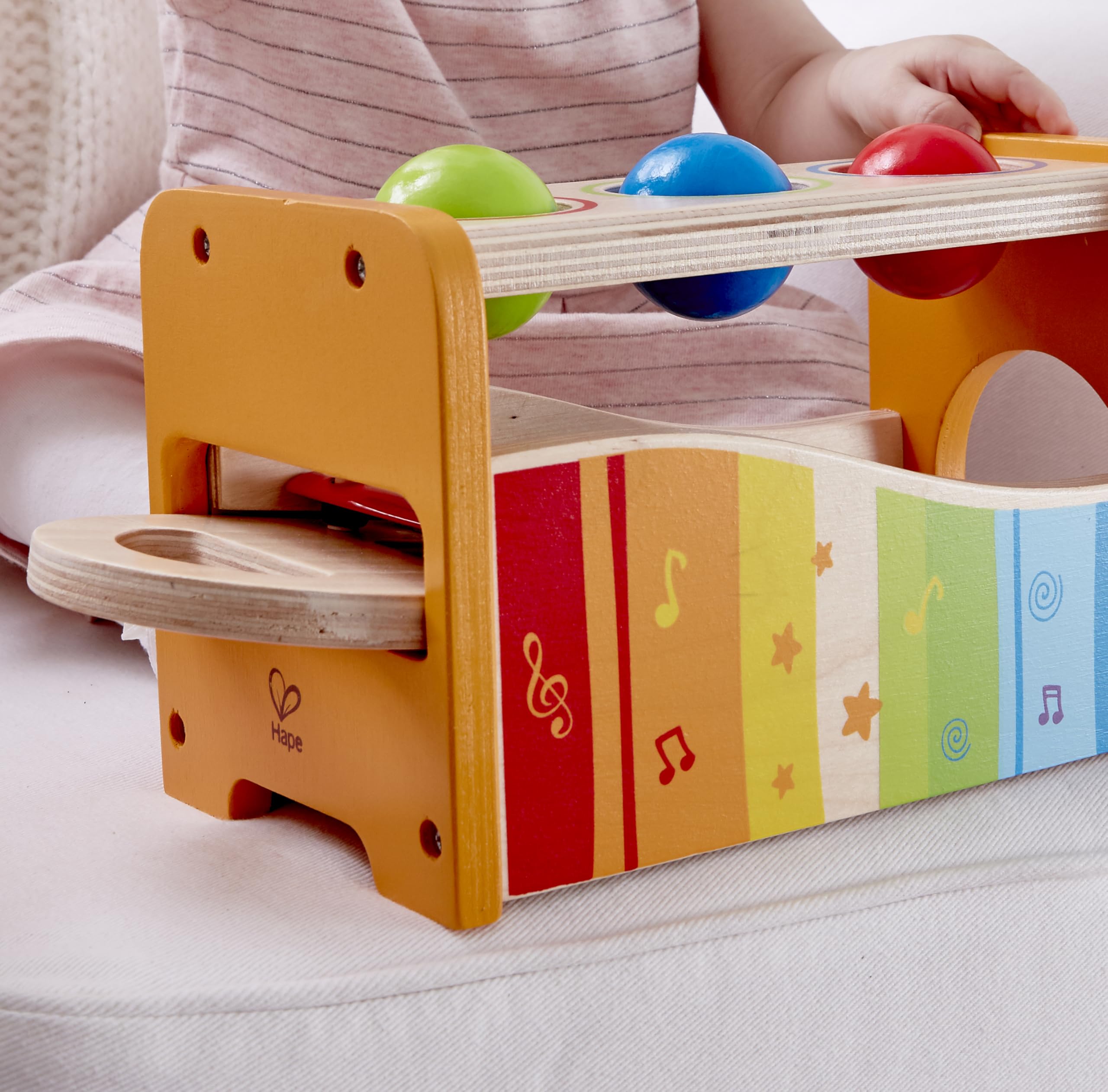 Hape Giochi musicali Banco delle Palline con Xilofono giocattolo in legno