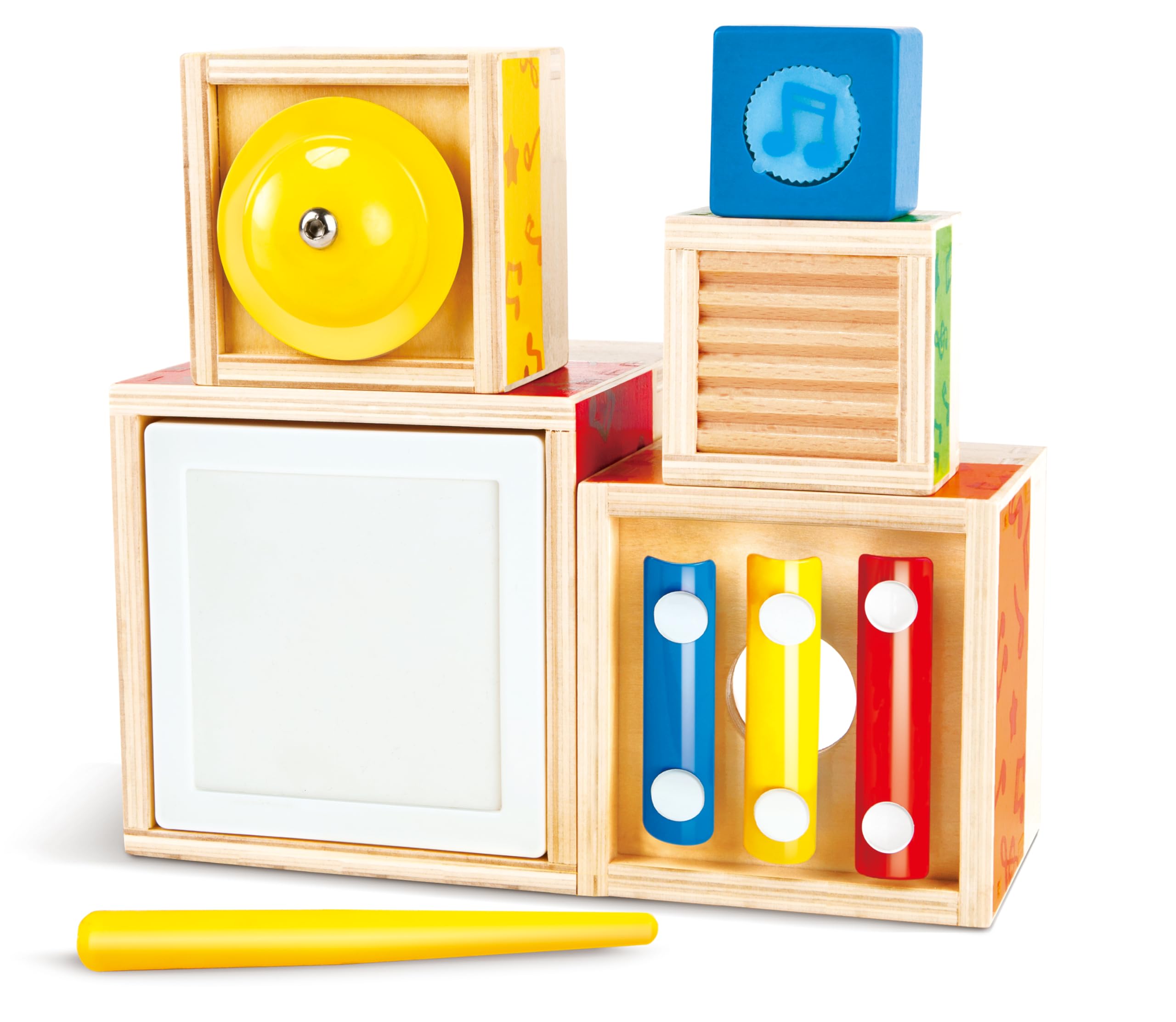 Hape Giochi musicali Set musicale da impilare gioco musicale 5 blocchi legno