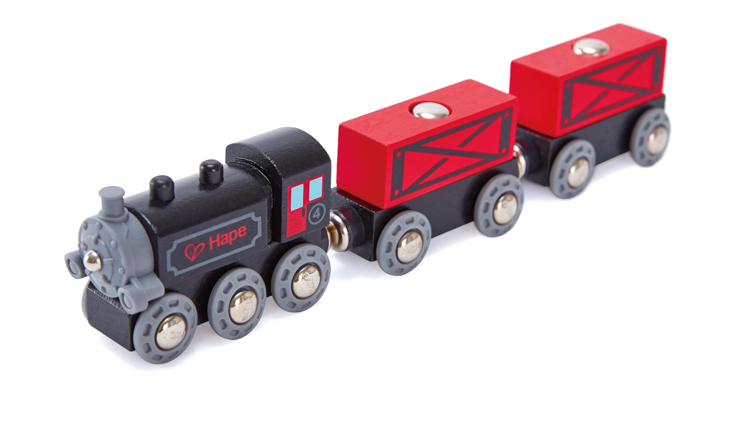 Hape Treno Treno merci a vapore Classico - Vintage trenino legno magnetico