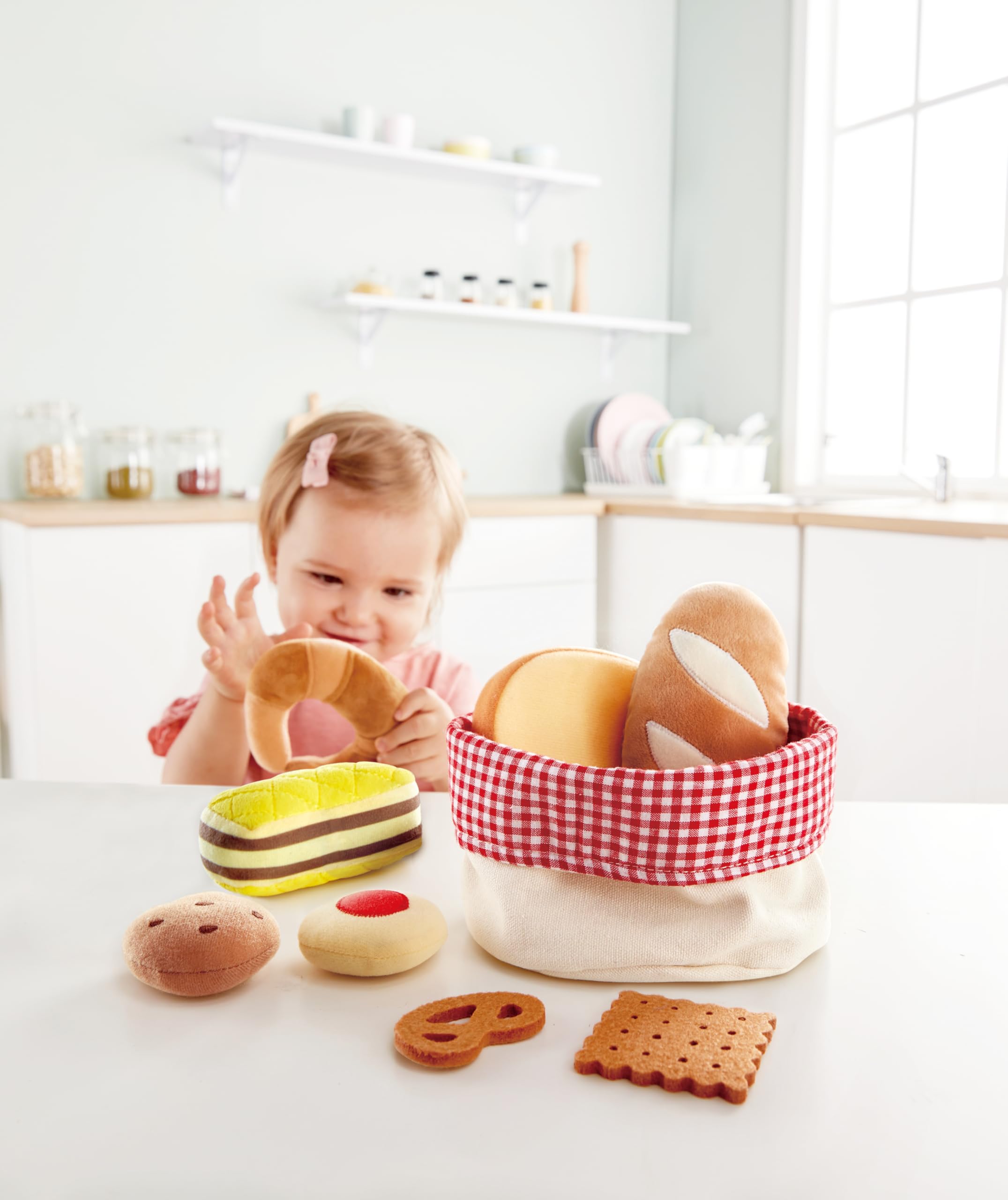 Hape Cucina e accessori E3168 cesto di pane gioco in feltro