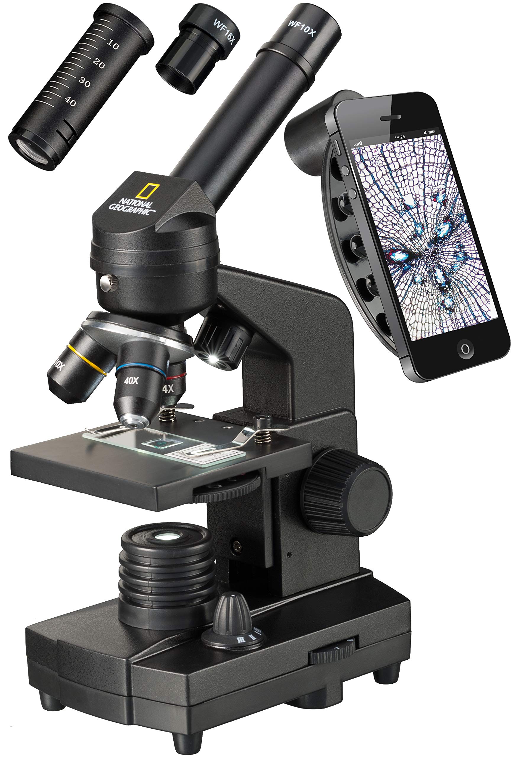 National Geographic Microscopi 9039001 Microscopio 40X-1280X con smartphone