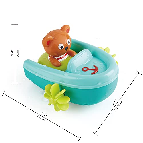 Hape Giochi da bagno E0217 barca a molla multicolore con orso