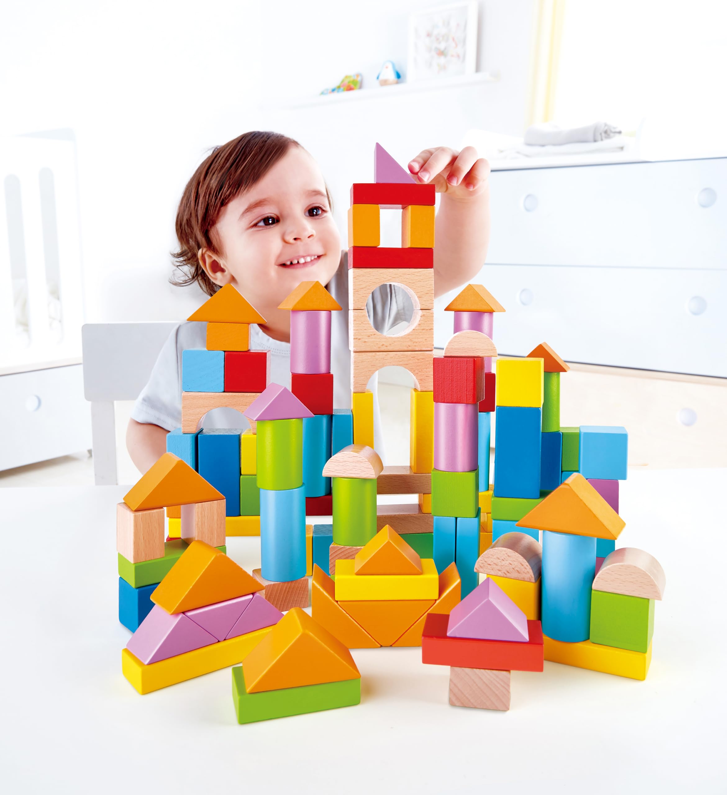 Hape Montare e costruire Fantastici Blocchi 101 pezzi in faggio