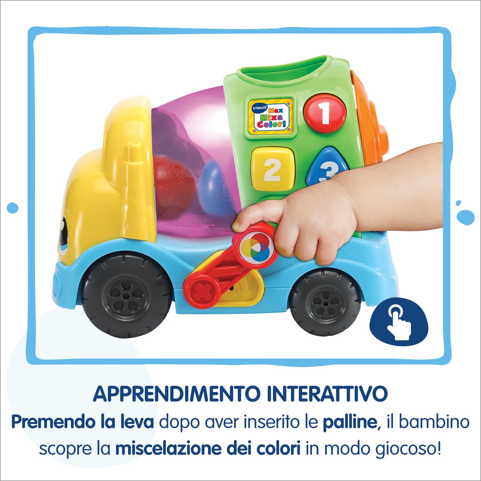 VTech Giocattoli 1-3 anni Max Mixa Colori camioncino 12-36 mesi interattivo