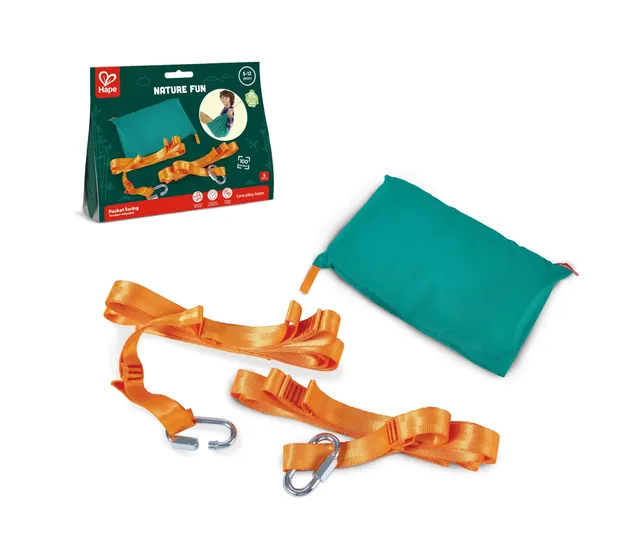 Hape Nature Fun amaca tascabile per bambini 110 kg PET riciclato