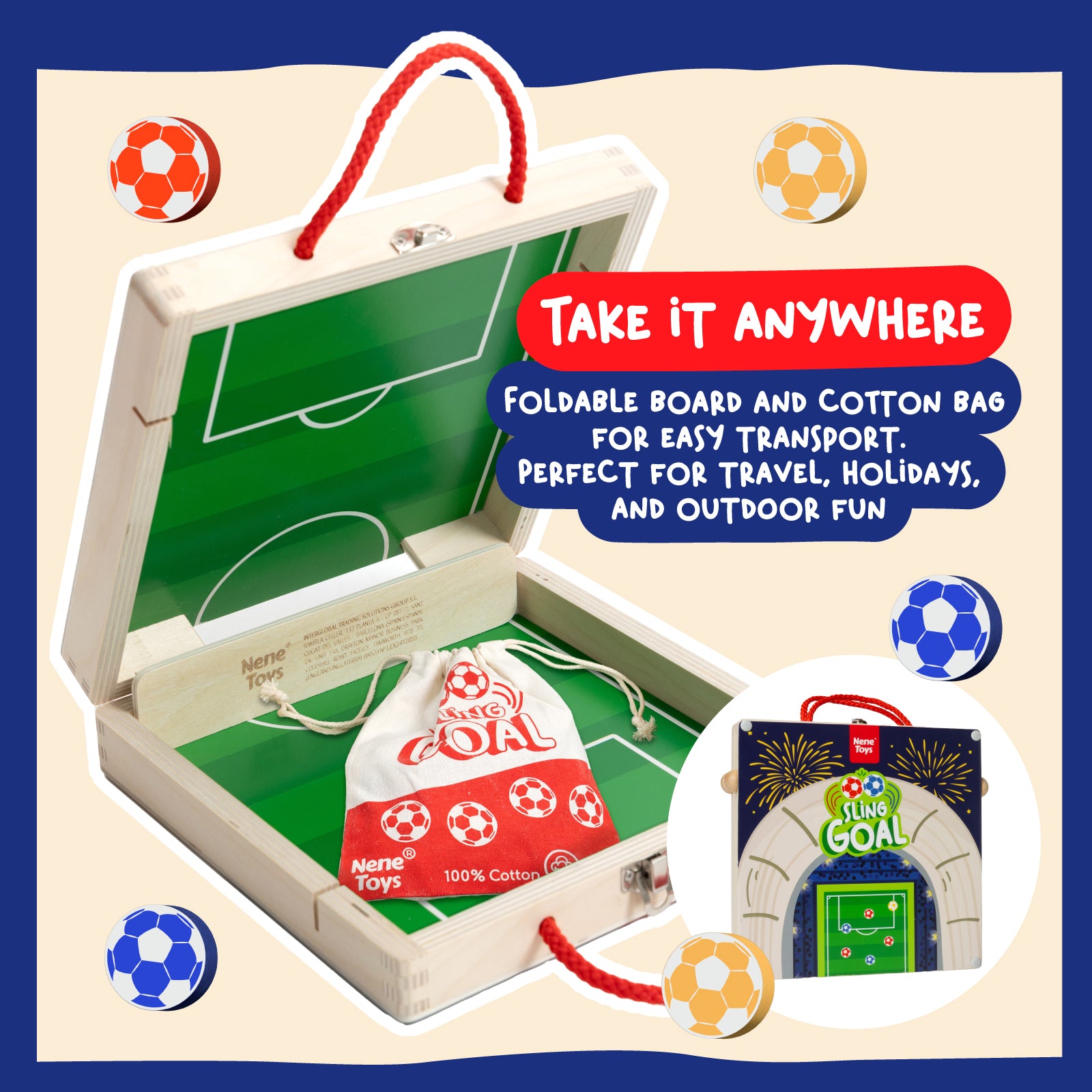 Nene Toys Family Games Sling Goal gioco di lancio in legno