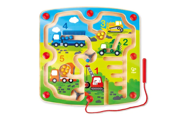 Hape Puzzle labirinto magnetico Cantiere edile e numeri