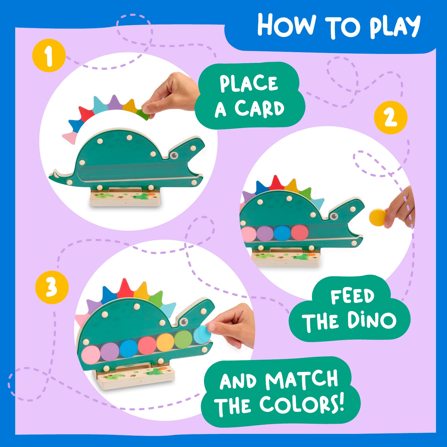 Nene Toys Puzzles & Learning Hungry Dino gioco dinosauro in legno