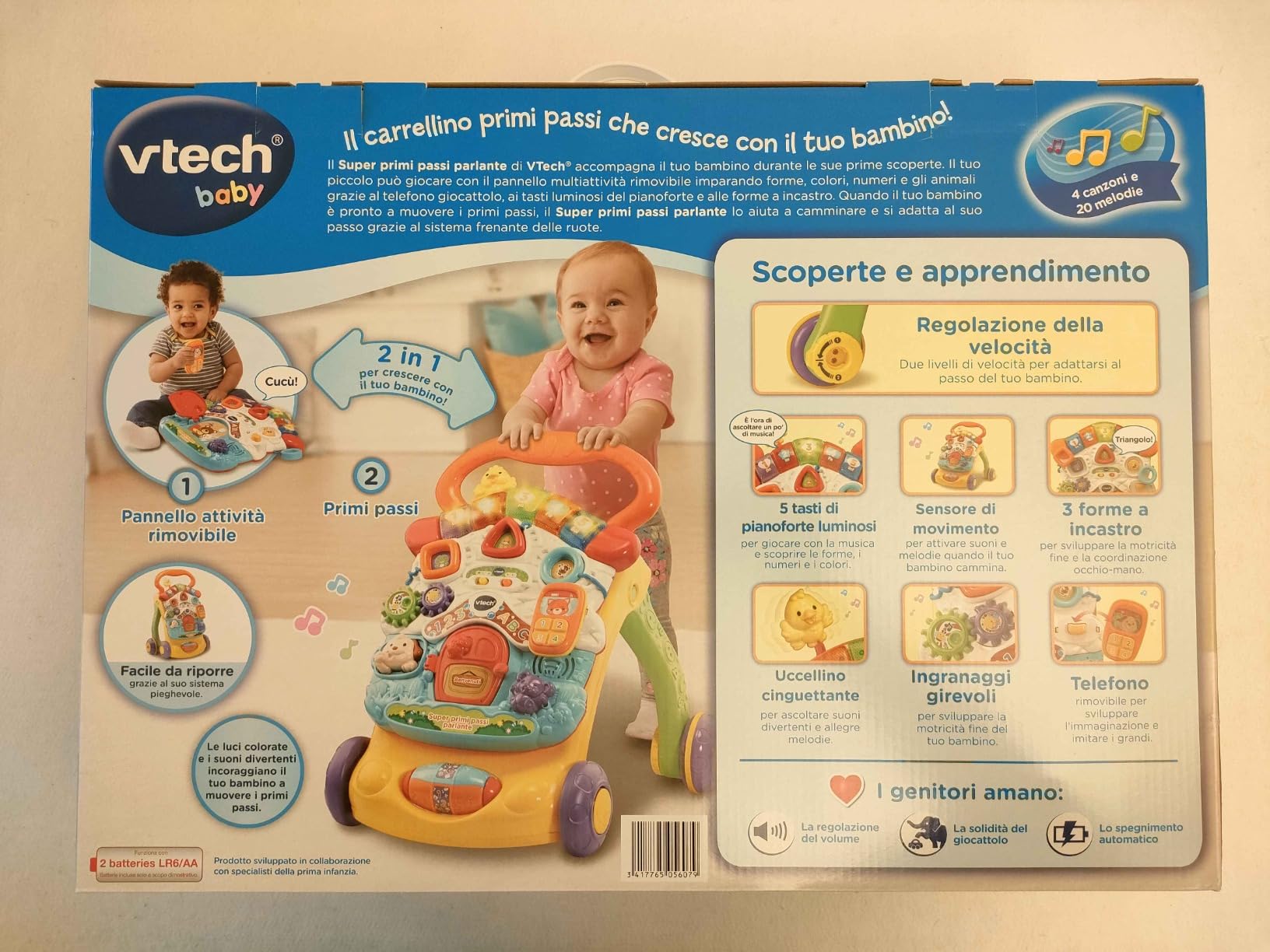 V-Tech Giocattoli 1-3 anni Super Primi Passi Parlante Primipassi arancione