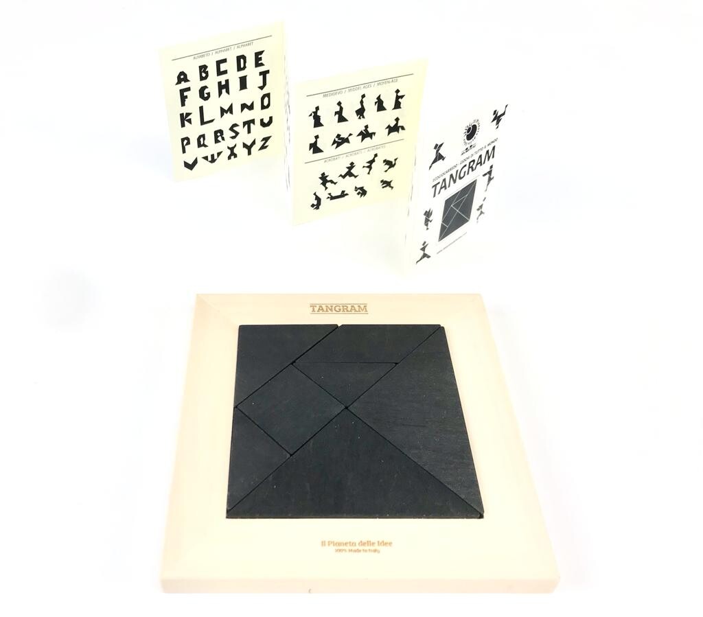 Il Pianeta delle idee Giocare Tangram classico gioco in legno 15x15 cm