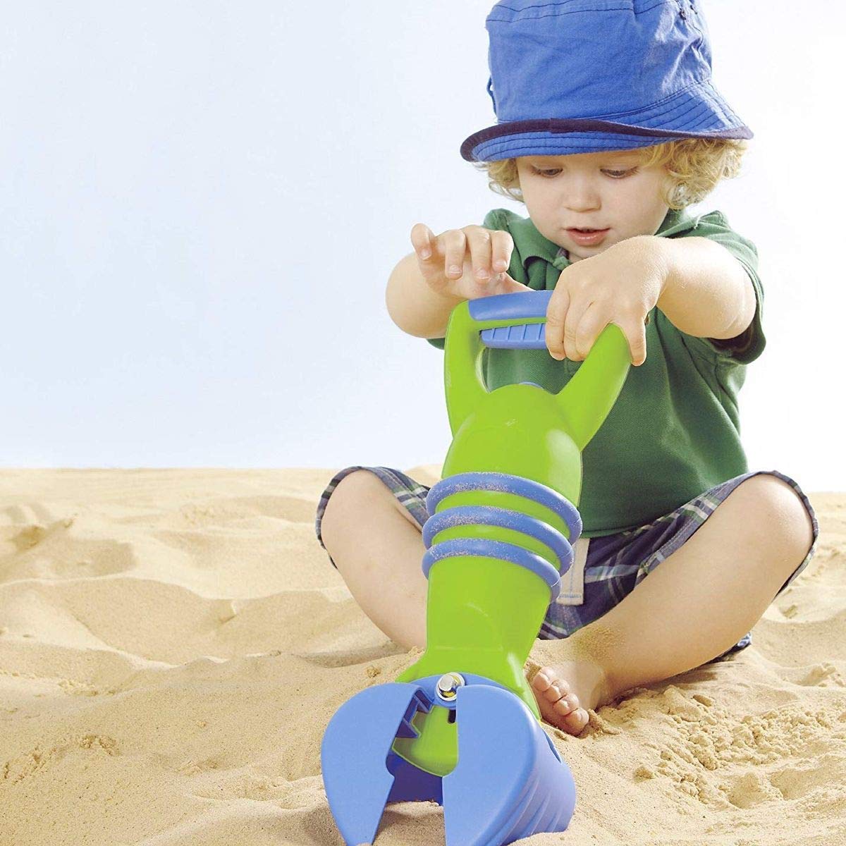 Hape Giochi da spiaggia Grande Pinza verde per sabbia