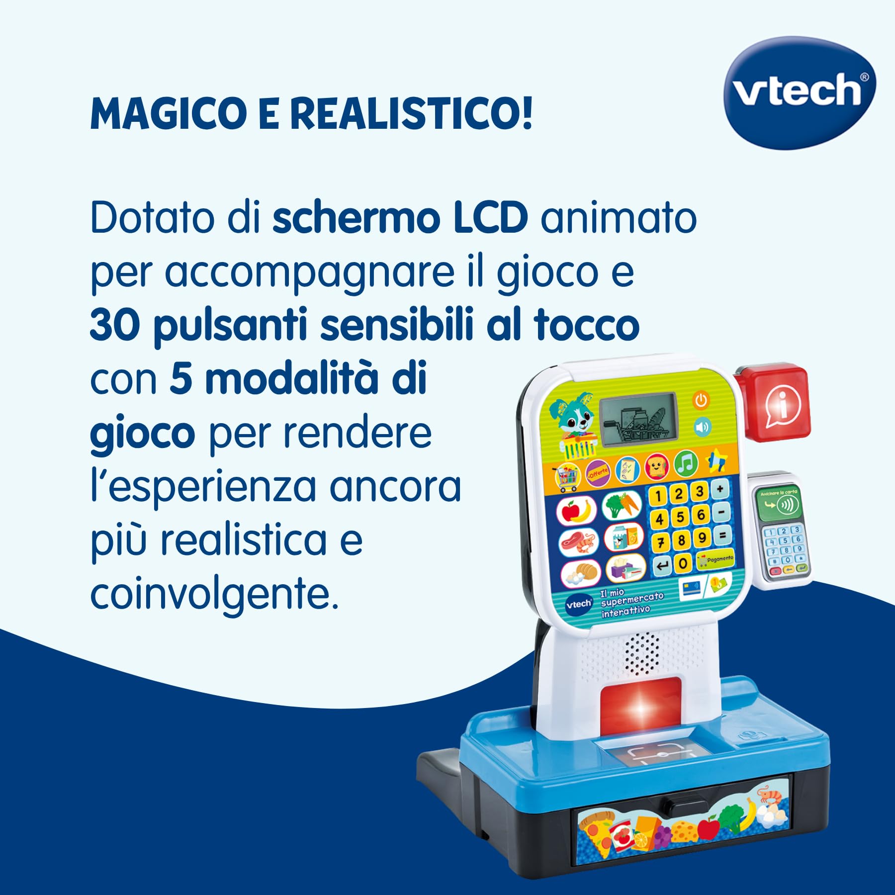 VTech Giocattoli 3-6 anni Il Mio Supermercato Interattivo cassa in italiano