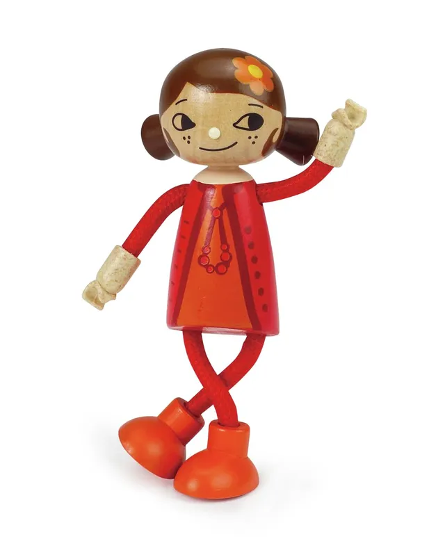 Hape Case delle bambole e accessori Bambola di legno Mamma arti flessibili
