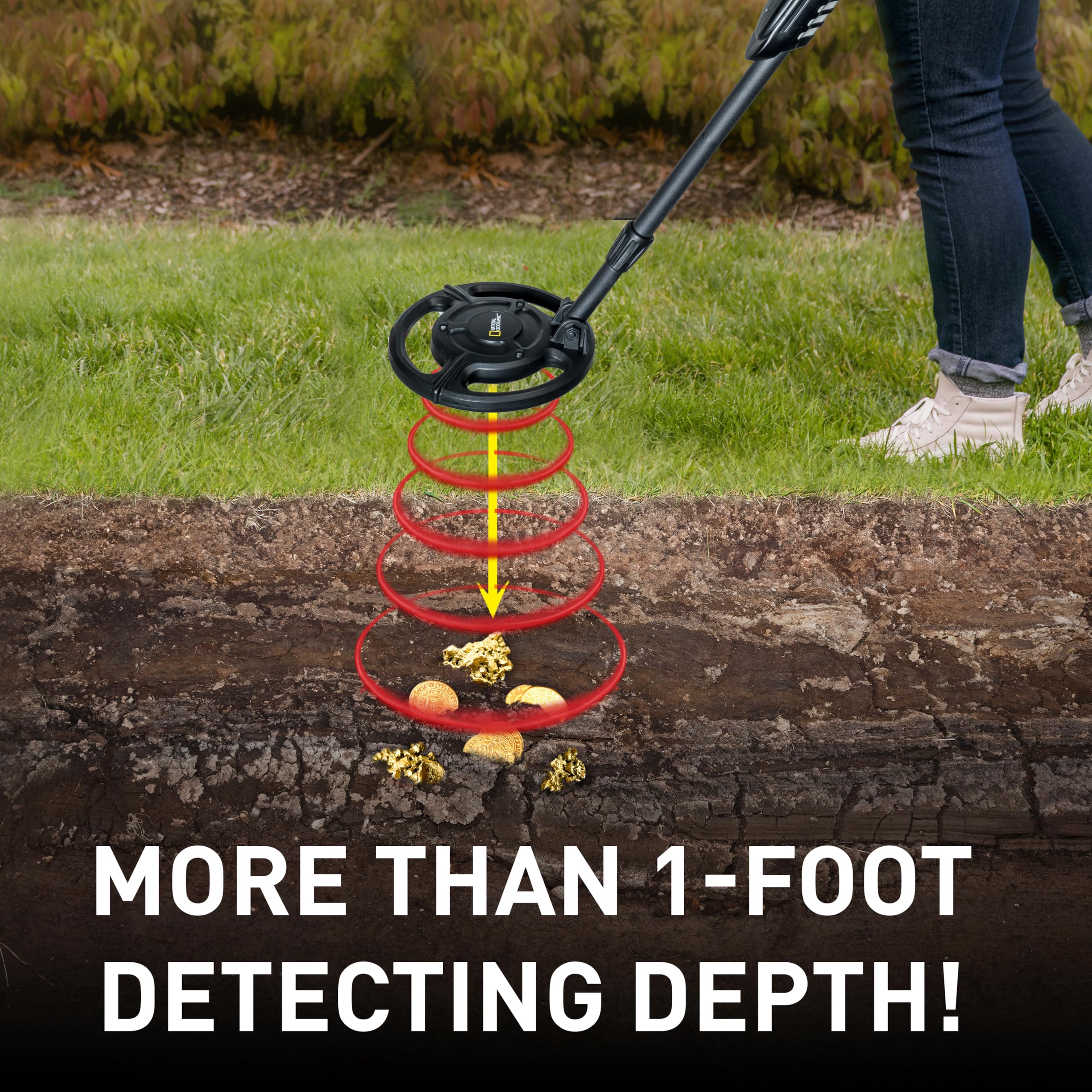 National Geographic Kit scientifici e di scoperta Metal Detector Junior metal detector bambini regolabile