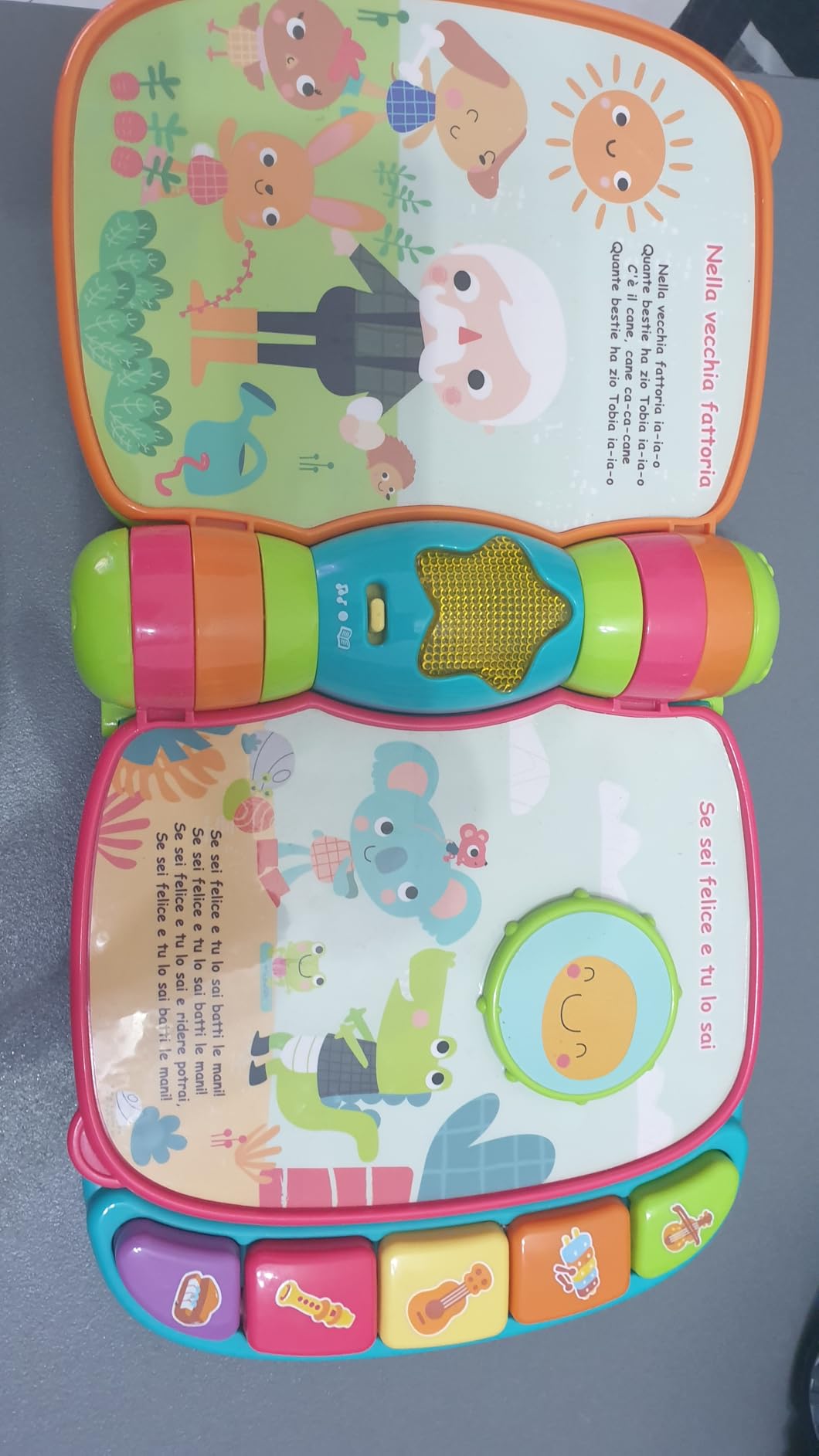 VTech Giocattoli 0-12 mesi Il Mio Primo Libro Interattivo Canzoncine