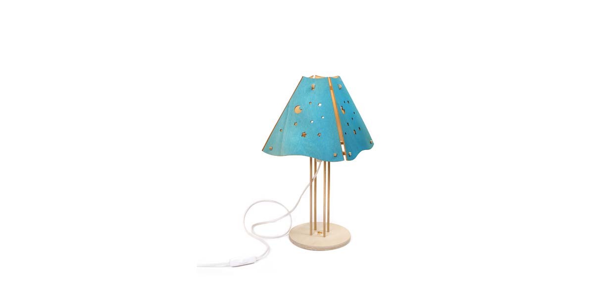 Il Pianeta delle idee Arredare Lampada MiniMA in legno lampada componibile
