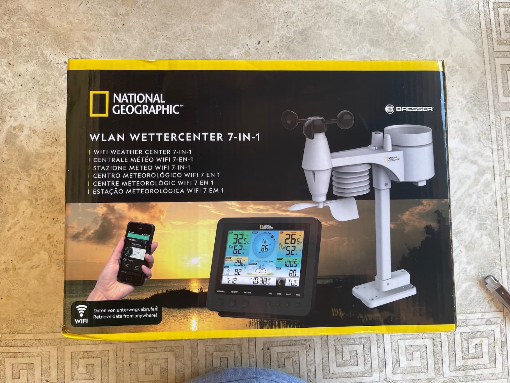 National Geographic Stazioni meteorologiche ed elettronica outdoor Stazione meteo wireless 7 in 1