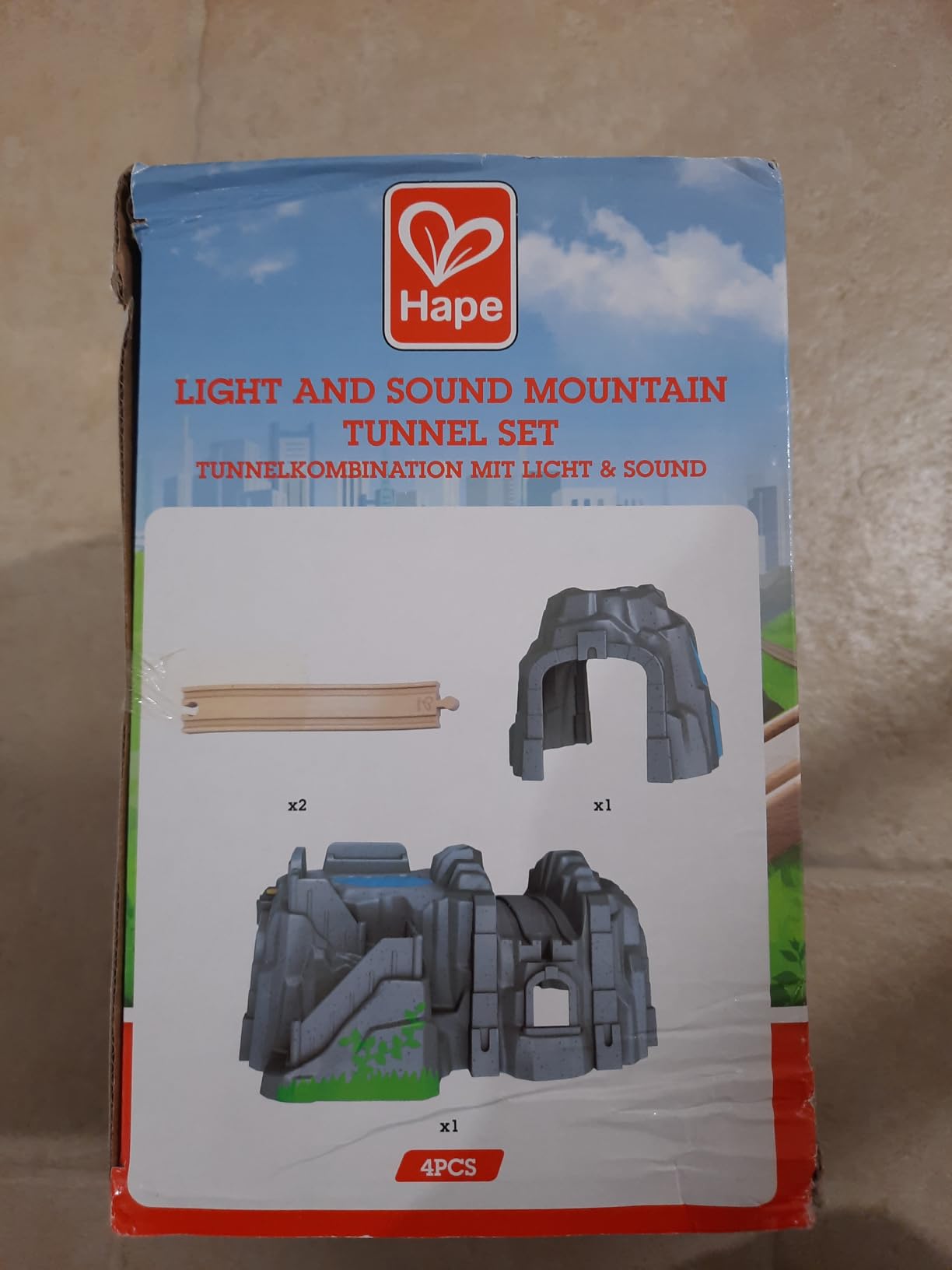 Hape Treno Set Montagna espansione ferroviaria con luci e suoni