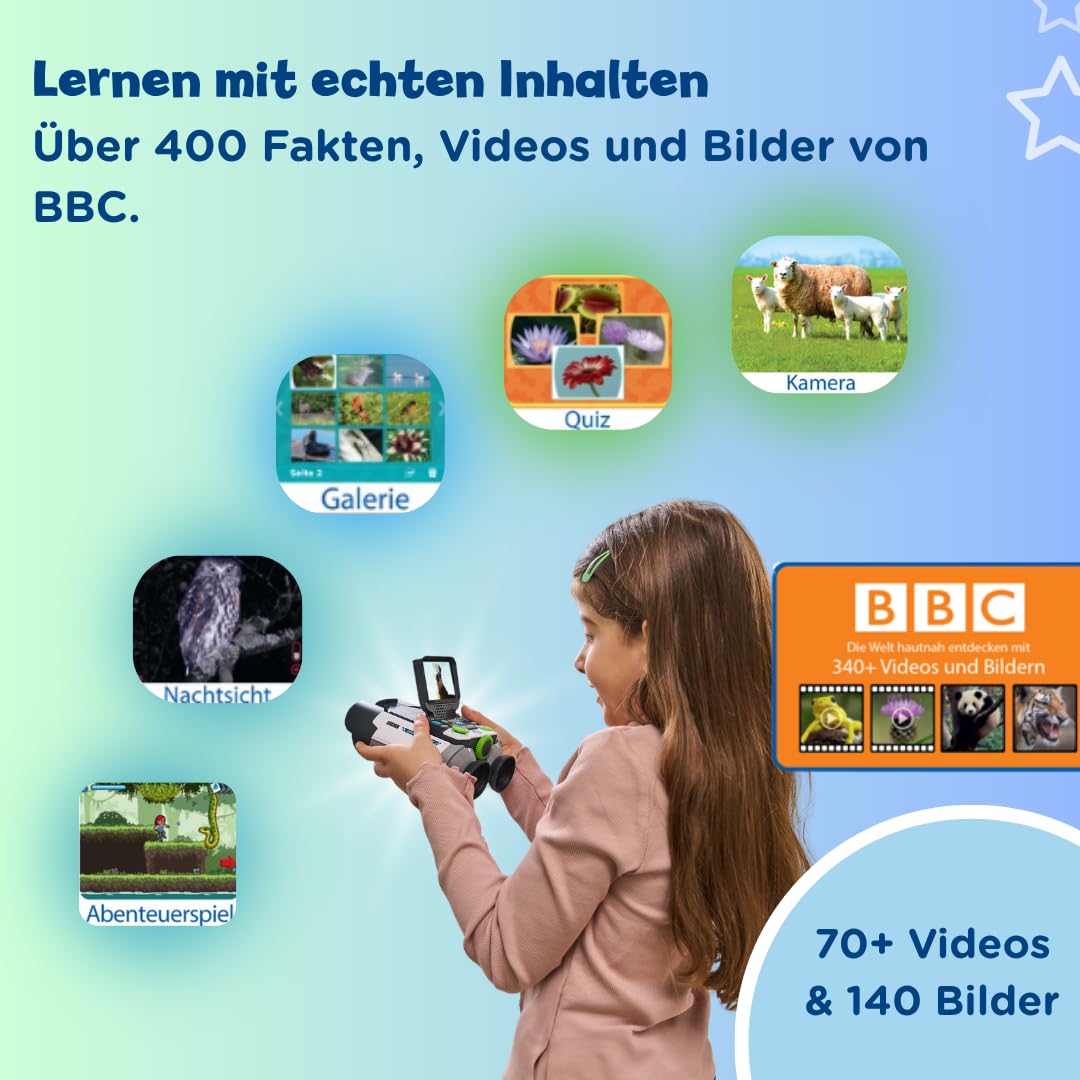 VTech Giocattoli 6 anni e + binocolo video interattivo con schermo